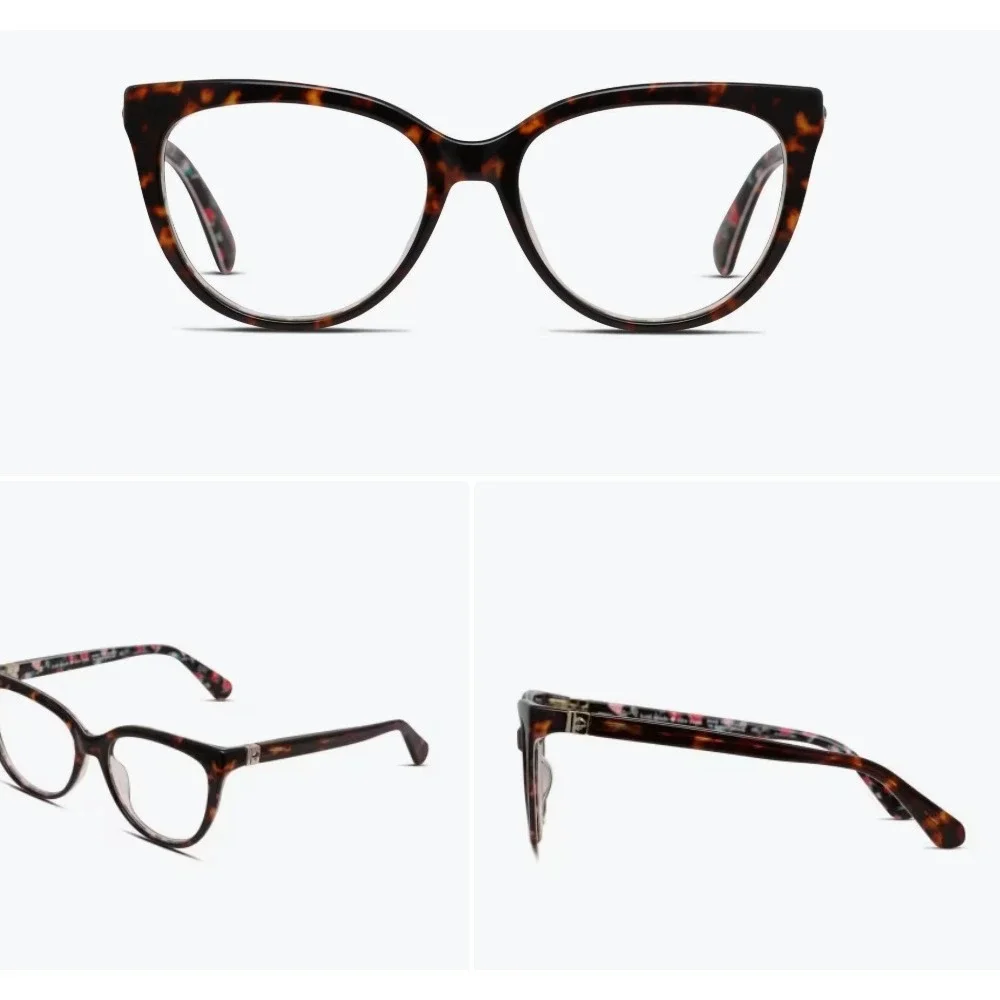 Kate Spade Cherette VH8 140 Tortoise Floral Cat Eye Eyeglasses with Case RX